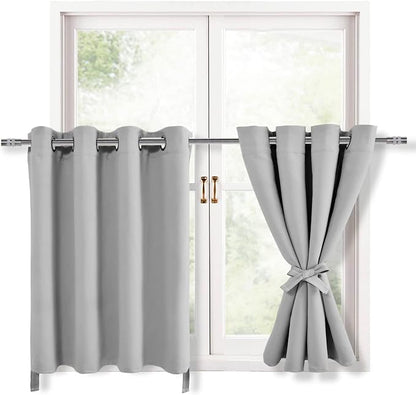 Blackout Curtains for Bedroom, 52 x 30 Inch, 2 Panels | Thermal Insulated & by Hiasan