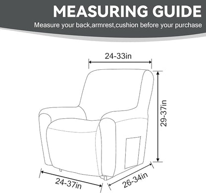 Cupuamon Recliner Chair Covers, Lazy Boy Recliner Covers Stretch Reclining - Image 2