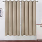 Blackout Curtains 66 x 72 Inch Long Khaki Curtains Set of 2 Panels Room by Lemomo