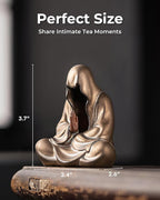 Ceramic Zen Figurine Faceless Tea Pet - Kung Fu Tea Set Accessories, Japanese Decor for Home, Asian Meditation Statue