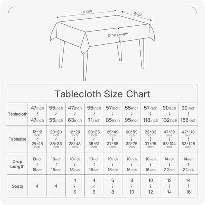 BALCONY & FALCON Rectangle Tablecloth 57" x 85" Washable Wrinkle Resistant and - Image 6