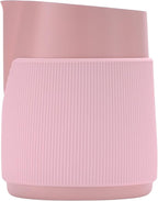Normcore Handleless Milk Frothing Jug, Milk Pitcher 20.3 oz, Milk Frother Steamer Cup Stainless Steel Espresso Cup, Round Spout, Pink, 600 ml