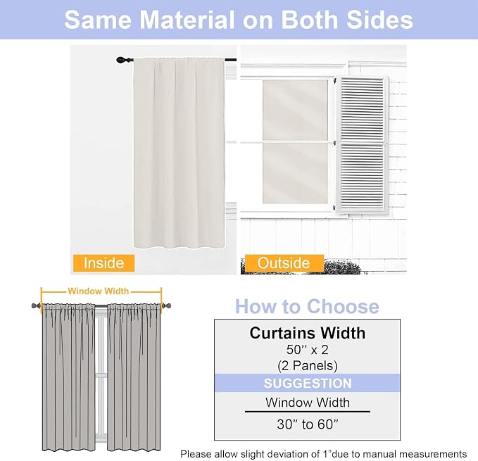 Simplebrand Ava Natural Blackout Curtains - Image 9