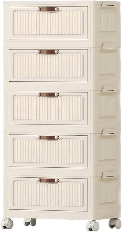 5-Tier Foldable Storage Cabinet by FoldTrend