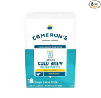 Cameron's Coffee Classic Cold Brew Instant Single Serve Sticks, Medium Roast , 100% Arabica , 128 Count
