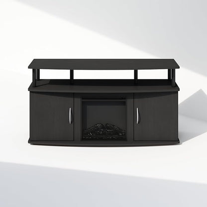 Furinno Jensen Fireplace TV Stand, NO Heat Decorative Electric Fireplace Corner - Image 5