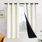 Yakamok Cream 100% Blackout Curtains 63 Inches Long by Yakamok