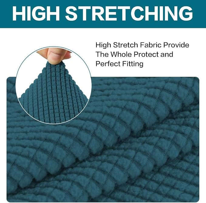 Turquoize Stretch Sofa Slipcover 2 Pieces Sofa Cover Couch Cover - Image 5