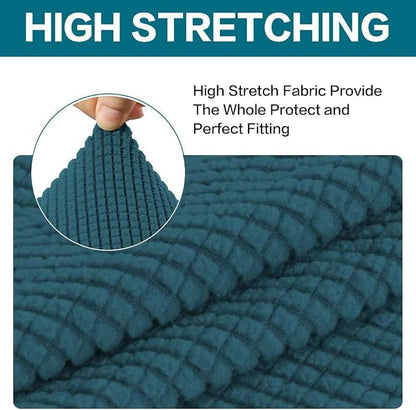 Turquoize Stretch Sofa Slipcover 2 Pieces Sofa Cover Couch Cover - Image 5