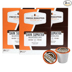 Fresh Roasted Coffee, Dark Sumatra Mandheling |100% Single Origin | Dark Roast, 72 Pods for K Cup Brewers