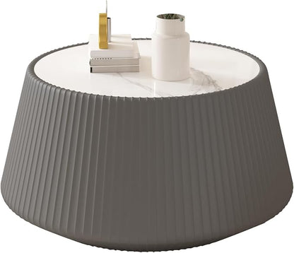 26.77" Marble Coffee Table, Modern Cup Shaped Coffee Table - Image 9