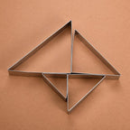 Triangle Cookie Cutter Set 45/90 Degree Stainless Steel Half Square Right Angle Triangle Geometric Frame Plaque Cookie Cutters Shapes Molds - 1 Inch Depth (4 Sizes)