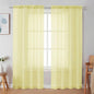 Simplebrand Light Yellow Sheer Curtains 72 Inches Long 2 Panels by Simplebrand