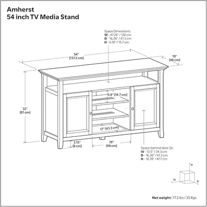 SIMPLIHOME Amherst TV Stand - Image 15