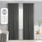 MIULEE Grey Back Tab Blackout Curtains 52x72 Inches Long 2 Panels Set | Rod by MIULEE