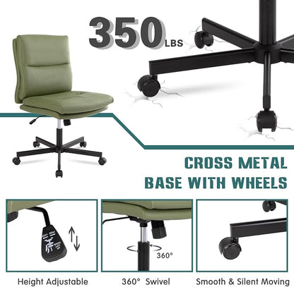 LUCKWIND Armless Office Desk Chair - Image 6