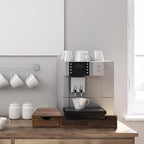 Suzile Coffee Pods Storage Holder Cabinet Vintage Countertop Storage Drawers Wooden Cup Organizer Under Brewe for Home Office Accessories(3 Drawer)