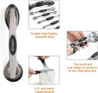 Magnetic Measuring Cups and Spoons Set Stainless Steel Stackable 7 Magnetic Metal Measuring Cup 8 Magnetic Measuring Spoon with Leveler for Dry Liquid Ingredient