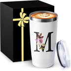 20 Oz Insulated Coffee Cup with Lid Car Tumbler Travel Mug Women Wife Husband Happy Birthday Wedding Romantic Gift Best Cool Day Personalized Unique Special Cute Custom Christmas Xmas Valentines Ideal