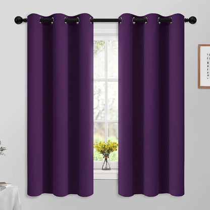 Yakamok Room Darkening Curtains 42x63 inch Length Purple-Living Room | 2 panels by Yakamok