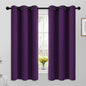 Yakamok Room Darkening Curtains 42x63 inch Length Purple-Living Room | 2 panels by Yakamok