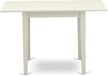 East West Furniture NDVA3-LWH-W 3 Piece Modern Dining Table Set Contains a - Image 6