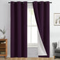 Yakamok Dark Purple 100% Blackout Curtains 84 Inches Long 40" Wide 2 Panels | by Yakamok