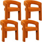 RIVOVA Modern Barrel Dining Chairs Set of 4, Velvet Upholstered Accent Side by RIVOVA