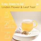 FullChea - Linden Tea, 36 Teabags, Linden Leaf and Flower - Natural Tilo Tea - Non-GMO - Caffeine-free - Support Respiratory & Boost Immune System