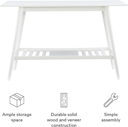 Linon Melissa White Mid Century Console Table - Image 9