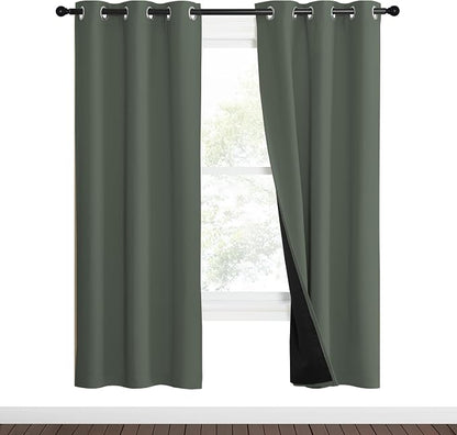 NICETOWN 100% Blackout Curtains 70" Long, Pair of Energy Smart & Noise Blocking - Image 2