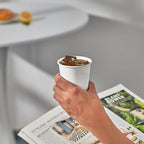 JOLLY PARTY 300 Pack 8 oz Disposable Paper Coffee Cup, Hot/Cold Beverage Drinking Cups for Water, Paper Coffee Cups, White Paper Hot Coffee Cups
