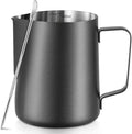 Frothing Milk Pitcher, 20 oz/600 ml Stainless Steel Frothing Milk Jug with Latte Art Pen,with Internal Measurements, for Cappuccino, Espresso and More