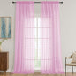 Light Pink Sheer Curtains 120 Inches Long 2 Panels Set, 59 Inch Extra Wide Soft by OVZME