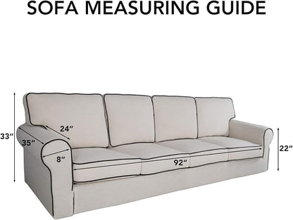 PureFit Stretch Couch Covers for Sofa 4 Seater Slipcovers Red | 1-Piece Sofa - Image 6