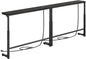 Kitstorack 2-Pack Black Narrow Console Table Behind Couch, Adjustable Height & by Kitstorack