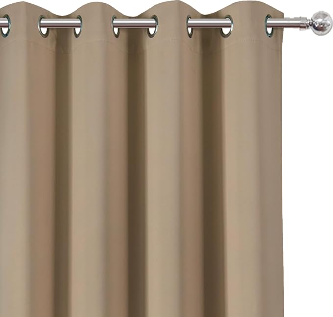 Natural Thermal Blackout Curtains/52 x 72 Inch/Set of 2 Panels Room Darkening - Image 5