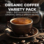 Maud's Organic Coffee Pods Variety Pack, 56 ct, 8 Assorted Flavors, Recyclable Single Serve Pods – 100% Arabica Coffee, Compatible with Keurig K Cups Maker