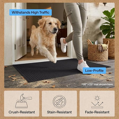 GORILLA GRIP® Ultra Absorbent Front Door Mat Outside Entrance 35x23, Traps Dirt - Image 5
