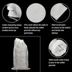 50pcs No Mess Cold Brew Bags, 6x10 inch Disposable Coffee Filter Bag Fine Mesh Brewing Drawstring Pouches for Iced Coffee Hot Tea Herb Spice