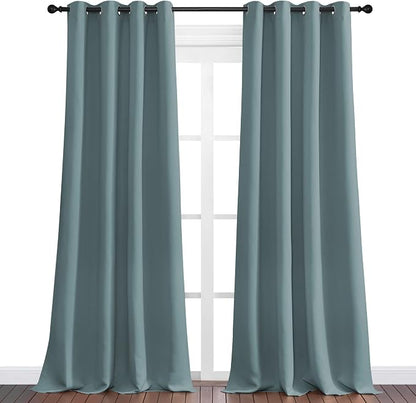 NICETOWN Modern Blackout Curtains Noise Reducing, 2 Panels, W55 x L120 -Inch - Image 2
