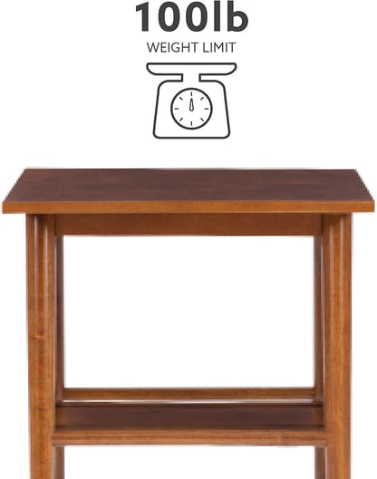 Linon Melissa Mid-Century Walnut End Table - Image 5