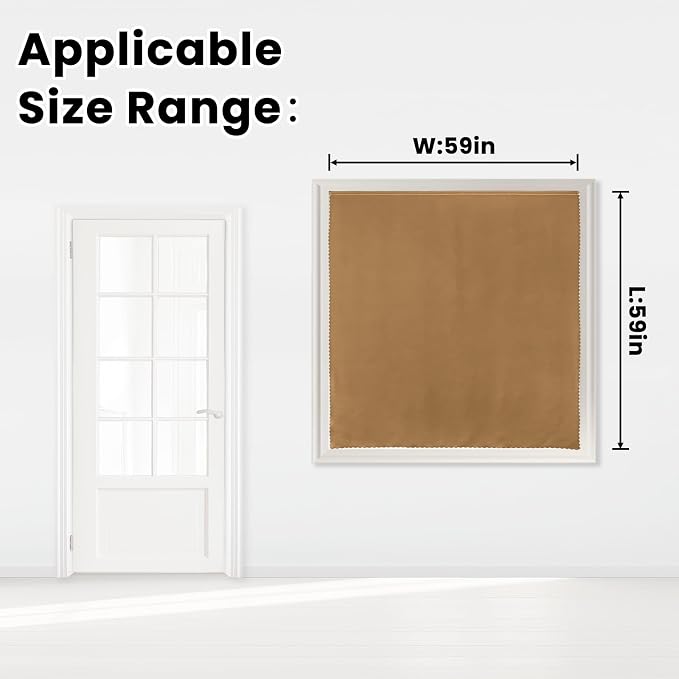 Self Adhesive Curtains, Stick Curtain Blackout Shades Window Cover Curtains - Image 7