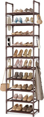VTRIN 10 Tiers Tall Shoe Rack Holds 20-25 Pairs of Shoes Sturdy Vertical Shoe by VTRIN