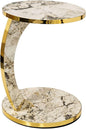 Luxury C Shaped Golden Effect Side Table by Furpinea-HandmadewithLove