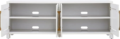 Henn&Hart Rectangular TV Stand for TV's up to 80" in White, TV Stands for the - Image 5