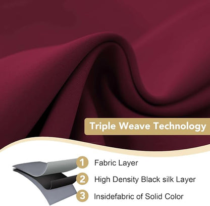 H.VERSAILTEX Curtains Ultra Sleep Well Microfiber Blackout Thermal Insulated - Image 3
