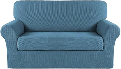 Turquoize Stretch Sofa Slipcover 2 Pieces Sofa Cover Couch Cover by Turquoize