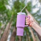 6 Pack Stainless Steel Straw Replacement for Stanley 40 oz 30 oz Tumbler,3 Straight + 3 Curved BPA Free Reusable Metal Straws with Cleaning Brush, 12Inch Long Drinking Reusable Accessories