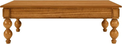 Retro Wooden Coffee Table 47’’ Vintage Cocktail Center Table - Image 4